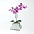 Elegant Orchid in Stylish Pot 3D model small image 8