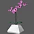 Elegant Orchid in Stylish Pot 3D model small image 11