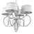 Elegant Casilda Chandelier in Sterling Gold 3D model small image 2