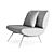 Italian Slipper Chair: Authentic Design & Smooth Motion 3D model small image 4