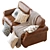Fremont Roll Arm Sofa: Classic Elegance for Your Living Space 3D model small image 2