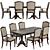 Elegant Dining Set: Wayfair Rheems Collection 3D model small image 5