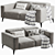 Modern Boconcept Zurich Sofa 3D model small image 2