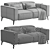 Modern Boconcept Zurich Sofa 3D model small image 4