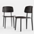 Ebony Dinning Set: Table & Chairs 3D model small image 4