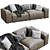 livingdivani Leather Sofa: Extra Wall 3D model small image 1