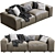 livingdivani Leather Sofa: Extra Wall 3D model small image 2