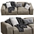 livingdivani Leather Sofa: Extra Wall 3D model small image 3