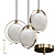 Gilded Globe Pendant Lights 3D model small image 1