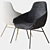 Anita High Back Armchair: Elegant and Comfortable 3D model small image 2