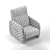 Parker 83 Triumph Gray Recliner 3D model small image 5