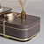 Elegant Gold Nesting Coffee Table 3D model small image 3