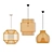 Lush Rattan Pendant Light 3D model small image 1