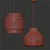 Lush Rattan Pendant Light 3D model small image 5