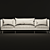 Urban Comfort 3-Seater Sofa 3D model small image 2