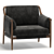 Luxury Times Lounge: Transformable Black Armchair 3D model small image 1