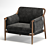 Luxury Times Lounge: Transformable Black Armchair 3D model small image 2