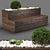 Sleek Poly Bench - 200cm 3D model small image 1