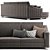 Berillo Corner Sofa: Modern Design, Spacious & Elegant 3D model small image 3