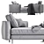 Elegant Hunter Lounge Sofa 3D model small image 5