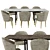 Modern Dining Set: Nuka Chair & Monogram Table 3D model small image 1