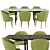 Modern Dining Set: Nuka Chair & Monogram Table 3D model small image 2