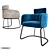 Elegant Ditre Italia Claire Chair 3D model small image 1