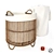 Stylish Laundry Baskets for a Tidy Home 3D model small image 1