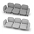 Modern Comfort: Isole Sofa 3D model small image 4