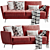 Contemporary Boconcept Osaka Sofa 3D model small image 2