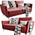 Contemporary Boconcept Osaka Sofa 3D model small image 4