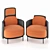 Elegant Minotti Armchairs 3D model small image 1