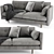 Modern Anton Sofa: Stylish Comfort for Your Home 3D model small image 2