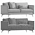 Boconcept Osaka 3 - Modern Style Sofa 3D model small image 4