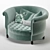 Luxury Harlow Cuddle Chair 3D model small image 3