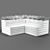 Sleek Poly Bench 3D model small image 3