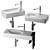 Modern Scarabeo Sink Collection 3D model small image 3