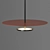 Sleek Flat Hanging Lamp 3D model small image 2