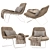 Elegant Ray Lounge Chair 3D model small image 1