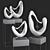 Elegant Modern Decor Statues 3D model small image 1