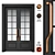 Elmes Archism T2084 Door Set: Classic Style with Anodized Handle & Clear Tinted Glass 3D model small image 1