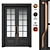 Elmes Archism T2084 Door Set: Classic Style with Anodized Handle & Clear Tinted Glass 3D model small image 5
