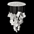 Elegant Acrylic Chandelier: Miran 28 3D model small image 1