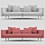 Elegant Minotti Torri Sofa 3D model small image 3