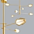 Golden Diamond W Chandelier 3D model small image 2