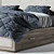 Kempton Fabric Storage Bed: Sleek 50s Minimalism 3D model small image 4