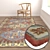 Luxury Set of 3 Carpets 3D model small image 5