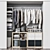 Modular Wardrobe Organizer Set | Ikea Built-in Storage 3D model small image 1