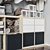 Modular Wardrobe Organizer Set | Ikea Built-in Storage 3D model small image 3