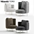 Modern Minotti Torii Armchair 3D model small image 5